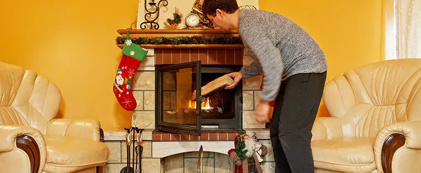 Rusted Metal Fireplace Restoration in Stuart, Florida